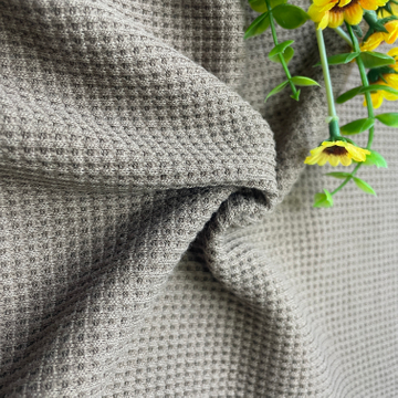 Jacquard Breathable Waffle Interlock Knitting Fabric