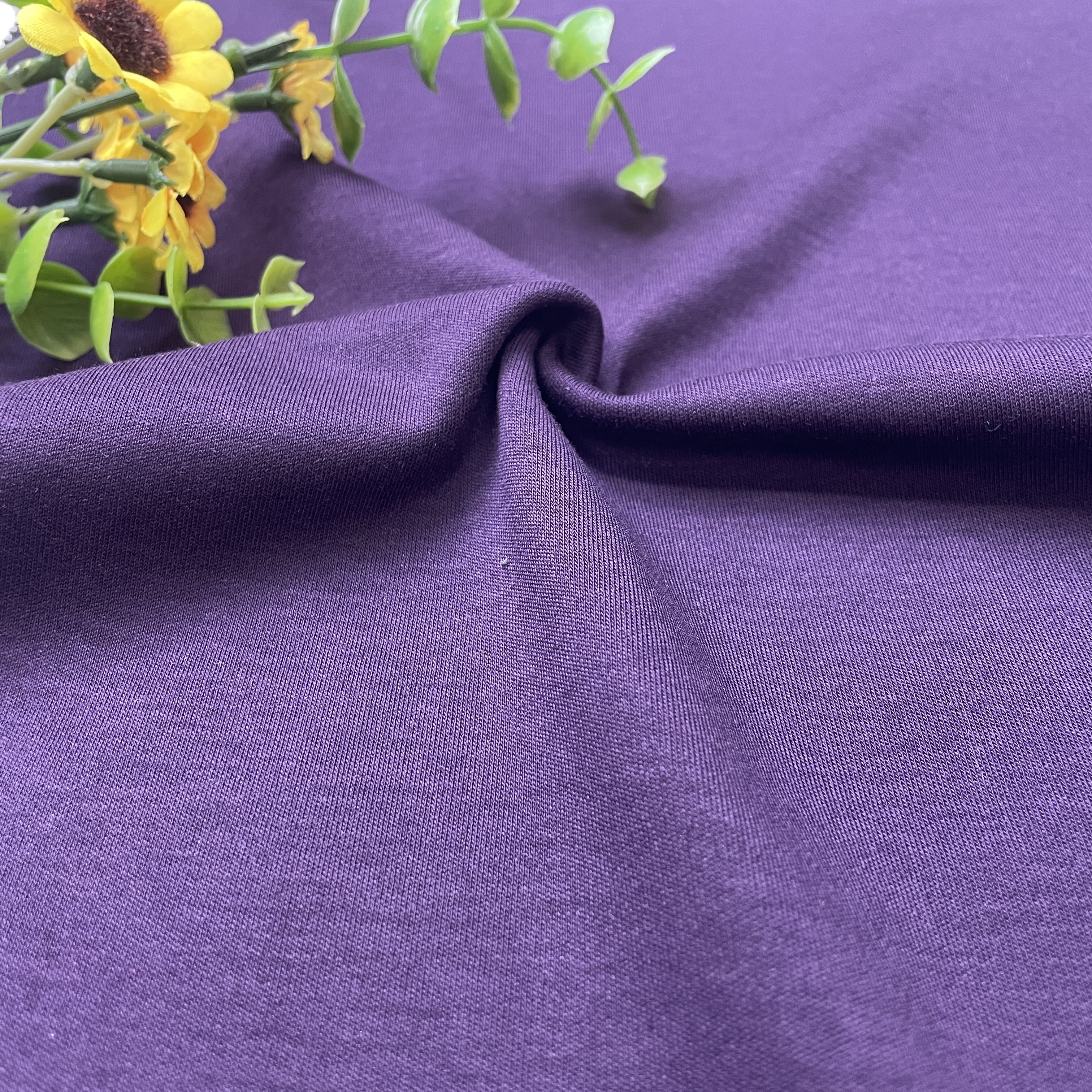 Breathable Cotton Modal Spandex Knitted Interlock Fabric