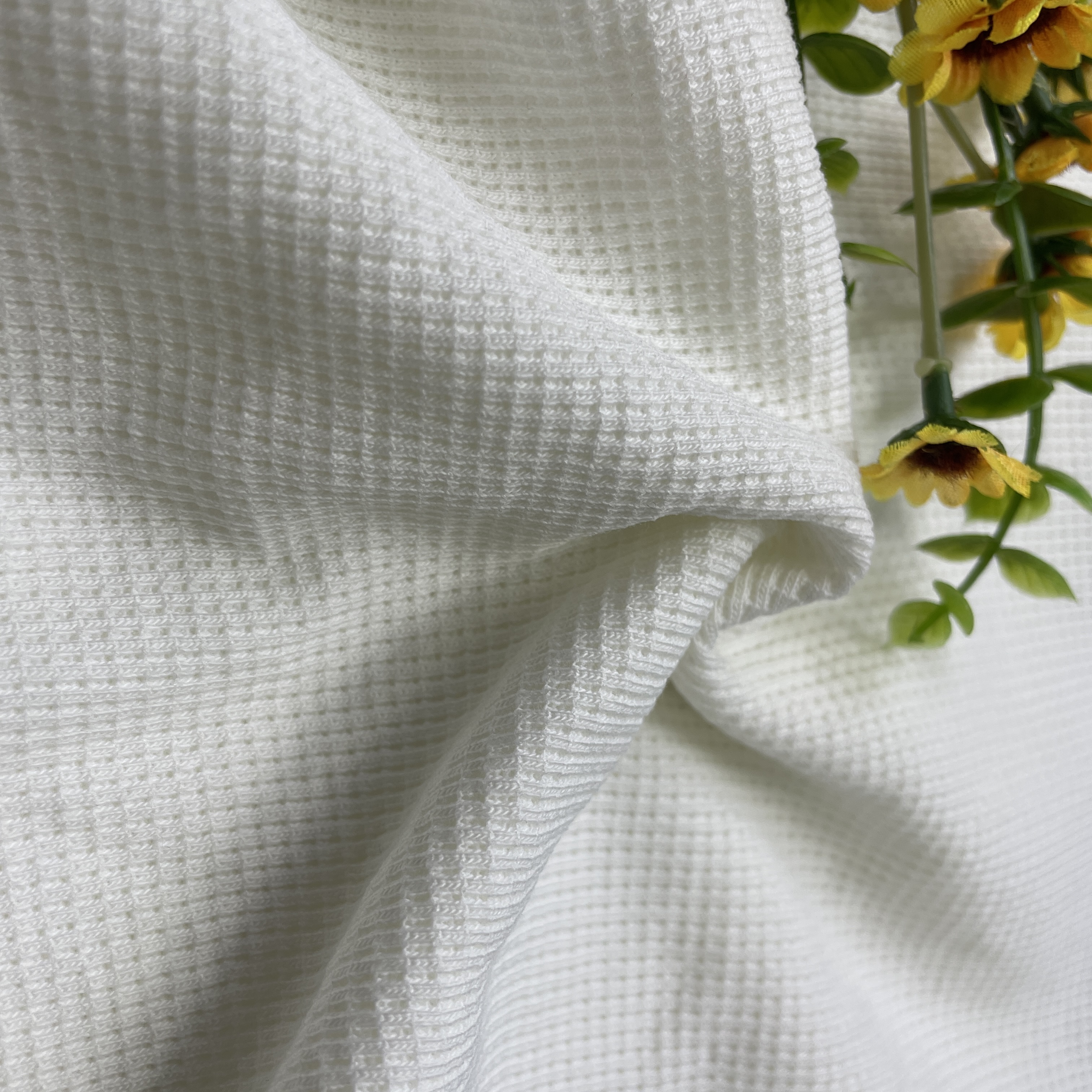 Breathable Waffle Interlock Knitting Fabric