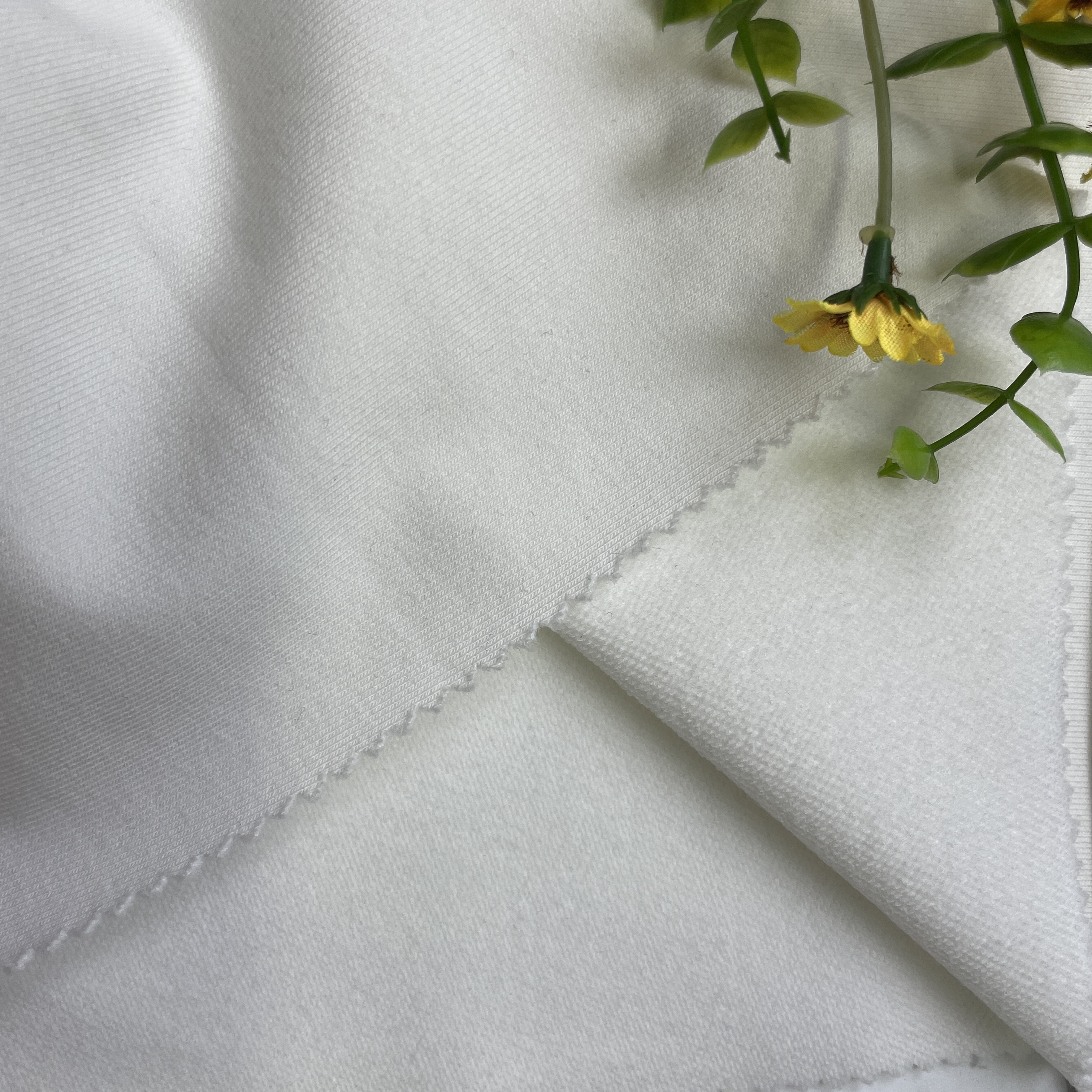 Recycle Polyester Sorona Cotton French Terry Knitted Fabric