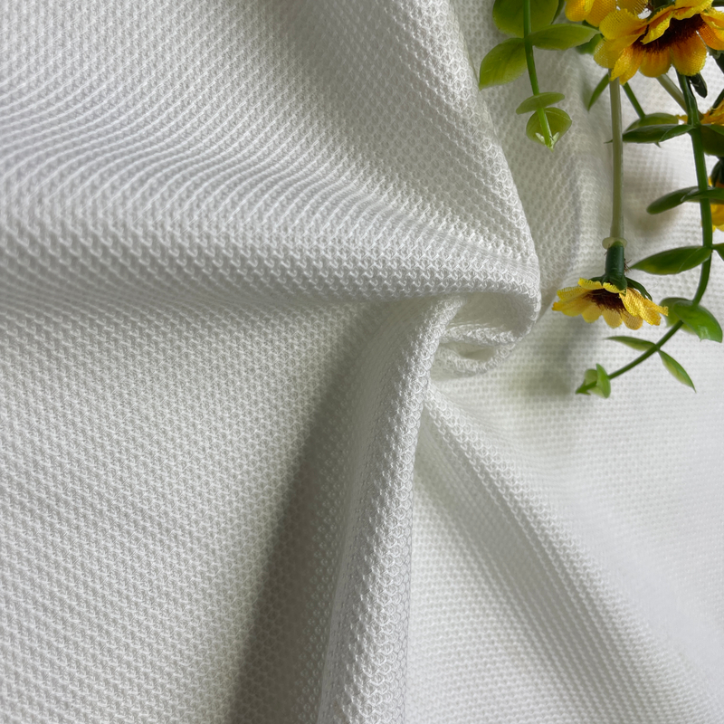 Tencel Flax/linen Cotton Jacquard Pique Polo Knitted Fabric