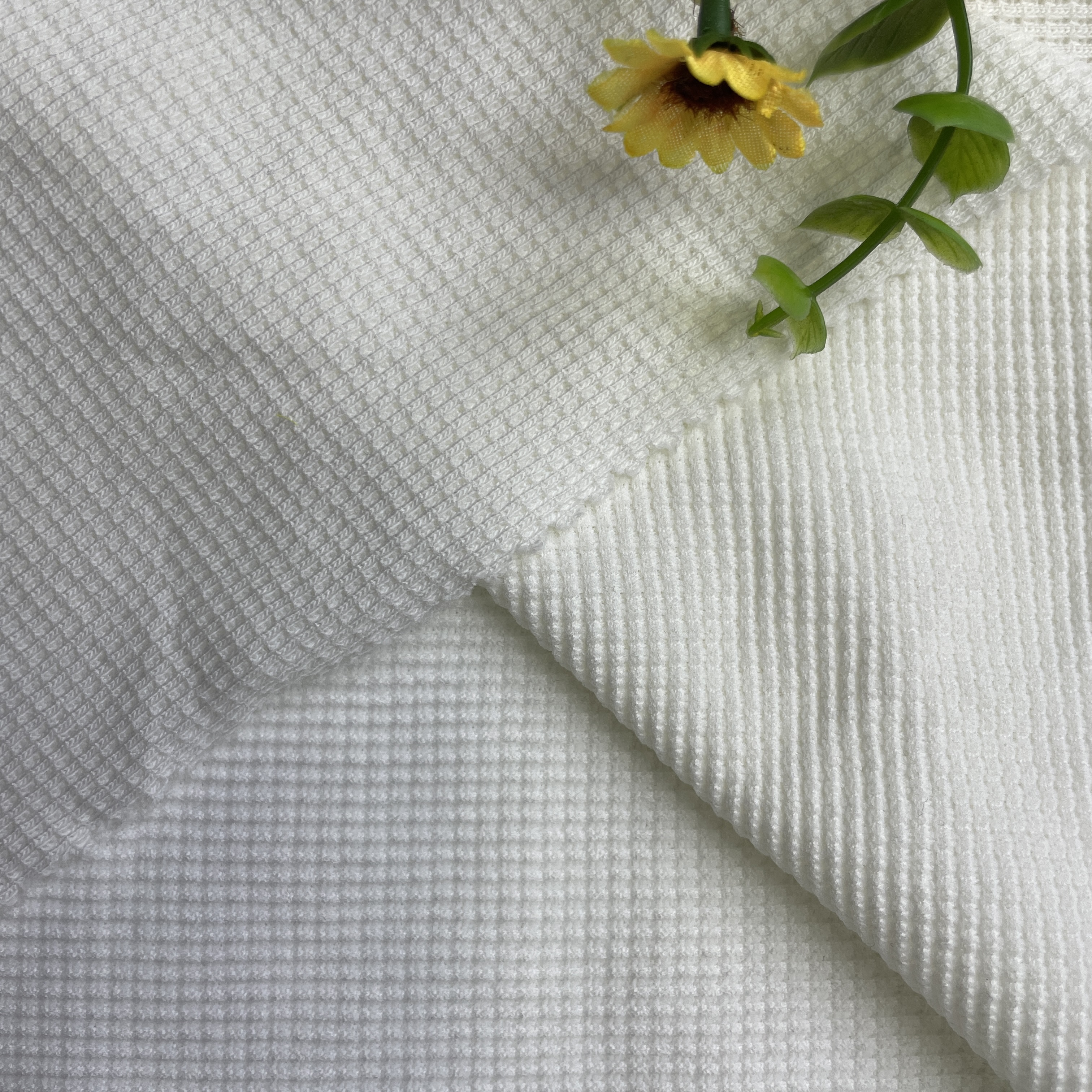 Breathable Waffle Interlock Knitting Fabric